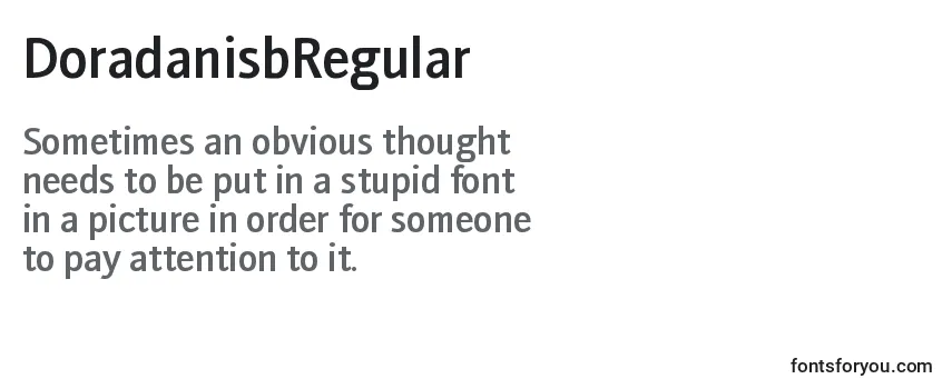 Review of the DoradanisbRegular Font