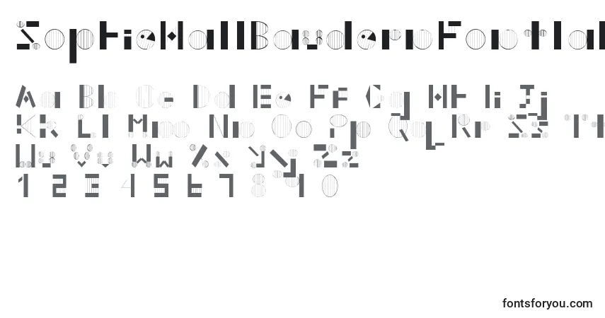 SophieHallBaudernFontlab-fontti – aakkoset, numerot, erikoismerkit