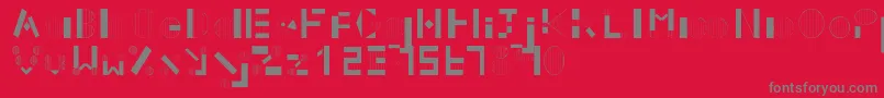 SophieHallBaudernFontlab Font – Gray Fonts on Red Background