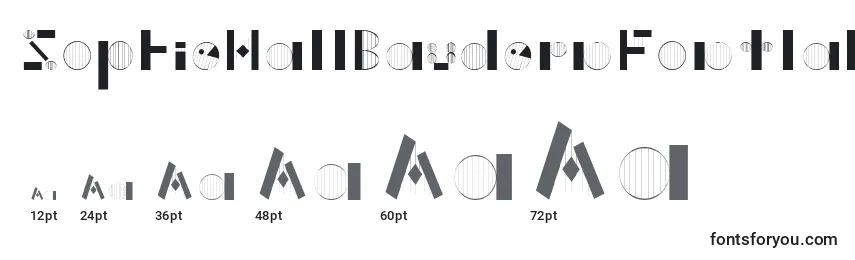 Tamaños de fuente SophieHallBaudernFontlab