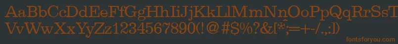EgipdbNormal-fontti – ruskeat fontit mustalla taustalla
