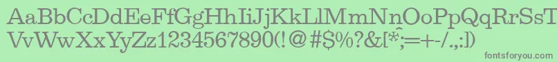 フォントEgipdbNormal – 緑の背景に灰色の文字