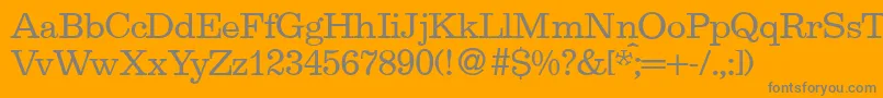 EgipdbNormal Font – Gray Fonts on Orange Background