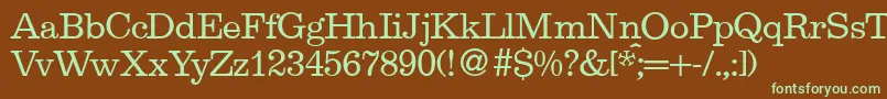 EgipdbNormal Font – Green Fonts on Brown Background