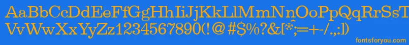 EgipdbNormal Font – Orange Fonts on Blue Background