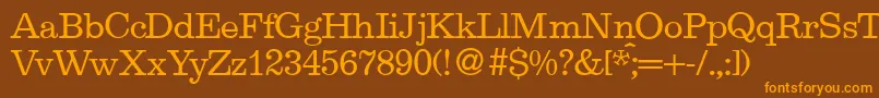 EgipdbNormal Font – Orange Fonts on Brown Background