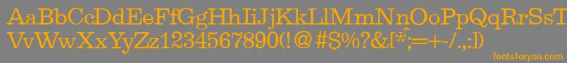 EgipdbNormal Font – Orange Fonts on Gray Background
