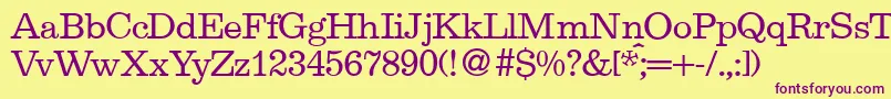 EgipdbNormal Font – Purple Fonts on Yellow Background
