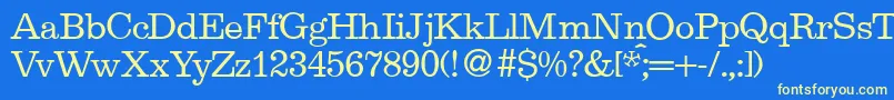 EgipdbNormal Font – Yellow Fonts on Blue Background