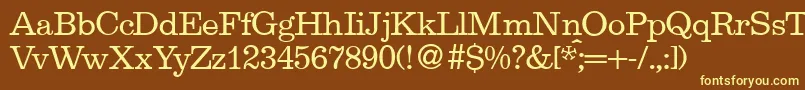 EgipdbNormal Font – Yellow Fonts on Brown Background