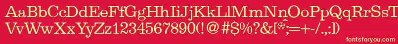 EgipdbNormal Font – Yellow Fonts on Red Background