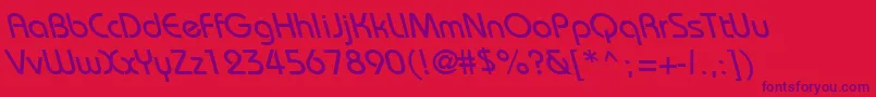 BordeauxbackslantRegular Font – Purple Fonts on Red Background