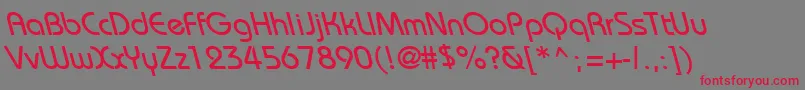 BordeauxbackslantRegular Font – Red Fonts on Gray Background