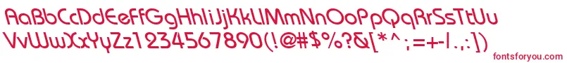 BordeauxbackslantRegular Font – Red Fonts on White Background