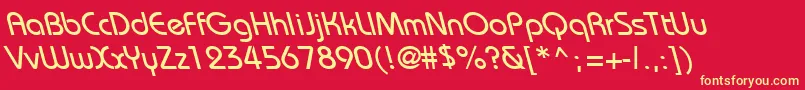 BordeauxbackslantRegular Font – Yellow Fonts on Red Background