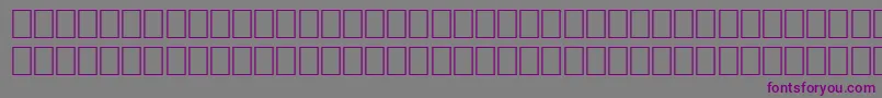 フォントWpGreekCourier – 紫色のフォント、灰色の背景
