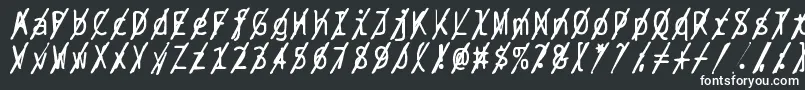 Шрифт Bptypewritedamagedslashed – белые шрифты