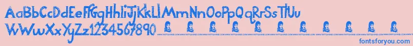 Шрифт NightAdder – синие шрифты на розовом фоне