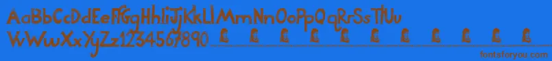NightAdder Font – Brown Fonts on Blue Background
