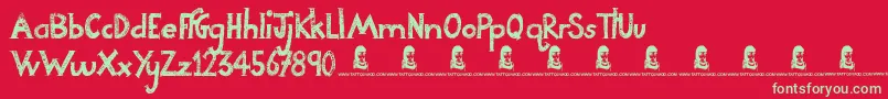NightAdder Font – Green Fonts on Red Background