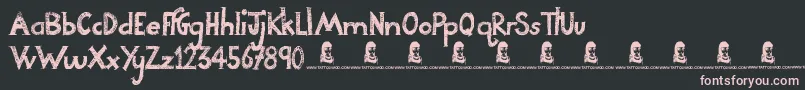 Fonte NightAdder – fontes rosa em um fundo preto
