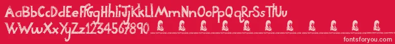 NightAdder-Schriftart – Rosa Schriften auf rotem Hintergrund