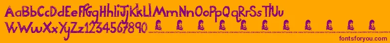 NightAdder Font – Purple Fonts on Orange Background