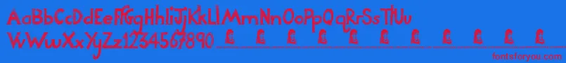 NightAdder Font – Red Fonts on Blue Background