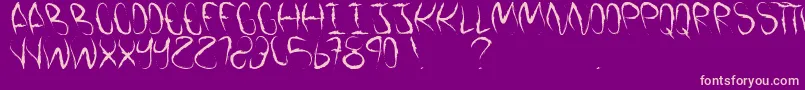 VamosALaPlaya Font – Pink Fonts on Purple Background