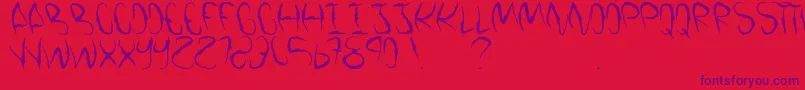 VamosALaPlaya Font – Purple Fonts on Red Background