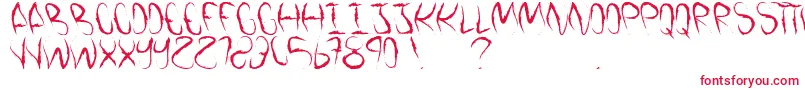 VamosALaPlaya Font – Red Fonts on White Background