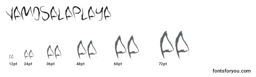 Размеры шрифта VamosALaPlaya