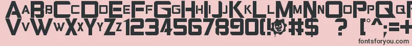 Gearsofpeace Font – Black Fonts on Pink Background