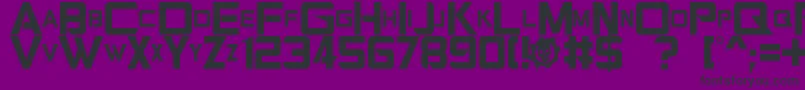 Шрифт Gearsofpeace – чёрные шрифты на фиолетовом фоне
