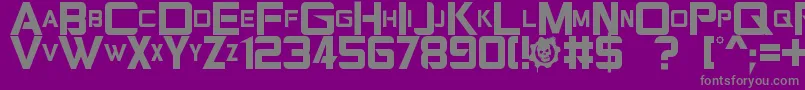 Gearsofpeace Font – Gray Fonts on Purple Background