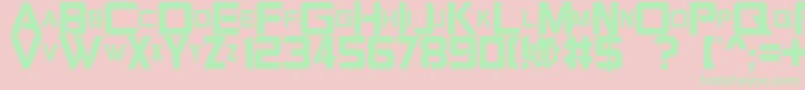 Gearsofpeace Font – Green Fonts on Pink Background