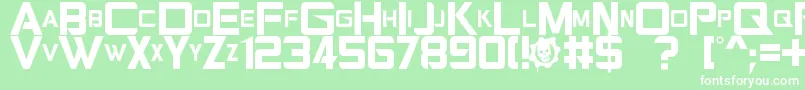 Gearsofpeace Font – White Fonts on Green Background