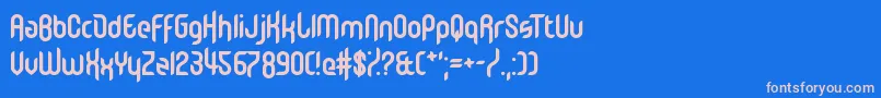 フォントMemberKinglify – ピンクの文字、青い背景
