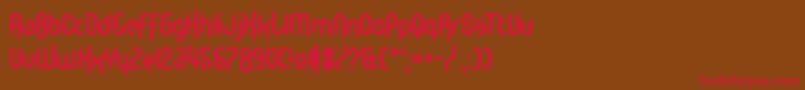 MemberKinglify Font – Red Fonts on Brown Background