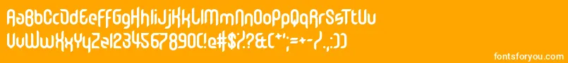 MemberKinglify-fontti – valkoiset fontit oranssilla taustalla