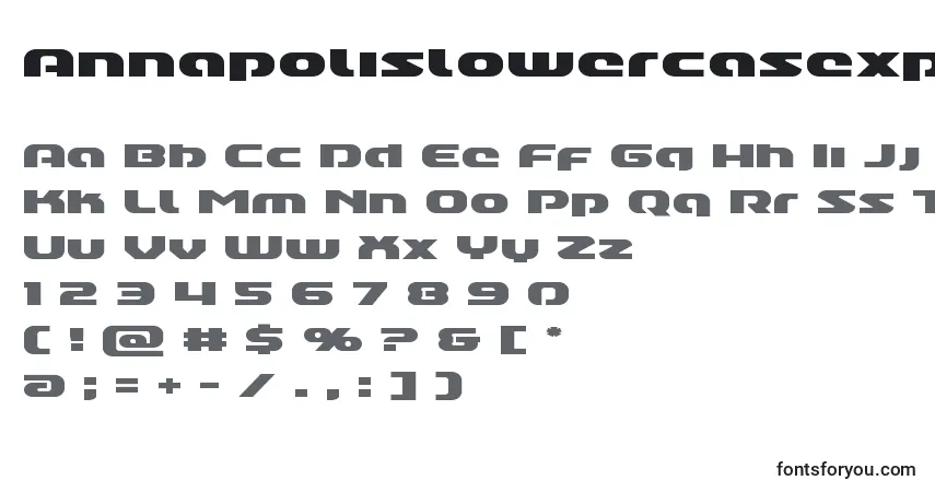 Annapolislowercasexpandフォント–アルファベット、数字、特殊文字