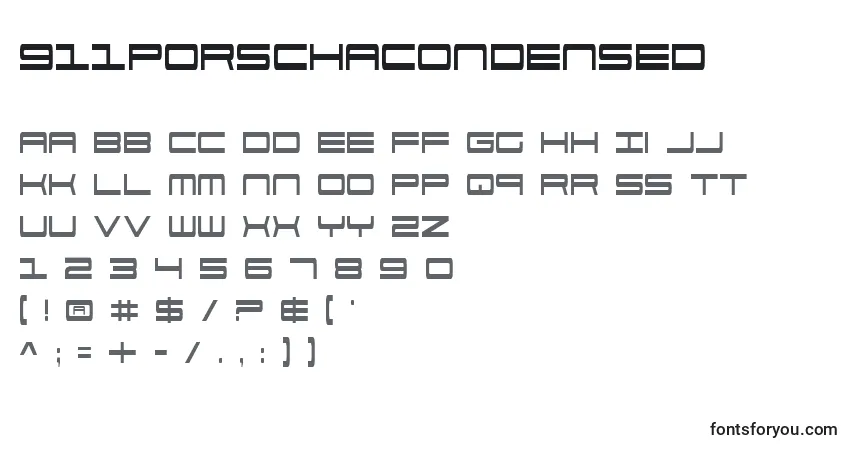 Schriftart 911PorschaCondensed – Alphabet, Zahlen, spezielle Symbole