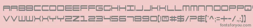 911PorschaCondensed Font – Gray Fonts on Pink Background