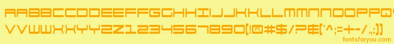 911PorschaCondensed Font – Orange Fonts on Yellow Background