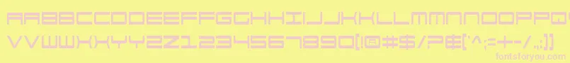 911PorschaCondensed Font – Pink Fonts on Yellow Background