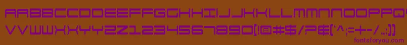 911PorschaCondensed Font – Purple Fonts on Brown Background