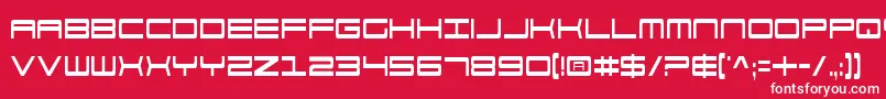 911PorschaCondensed Font – White Fonts on Red Background