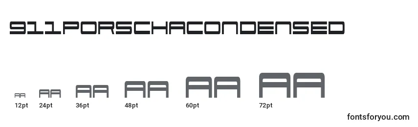 911PorschaCondensed Font Sizes