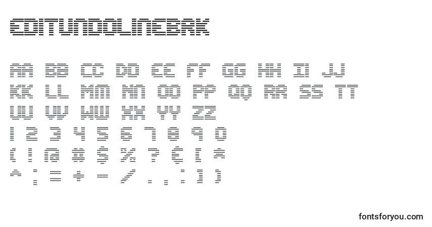 Schriftart EditUndoLineBrk – Alphabet, Zahlen, spezielle Symbole