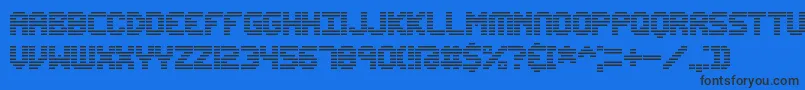 EditUndoLineBrk Font – Black Fonts on Blue Background